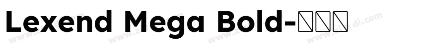 Lexend Mega Bold字体转换